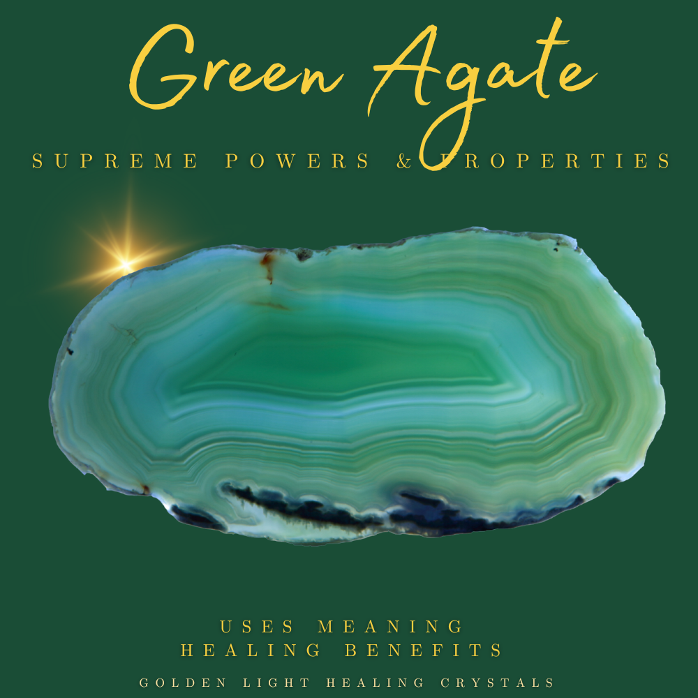 Black Agate Supreme Powers Properties Golden Light Healing Crystals